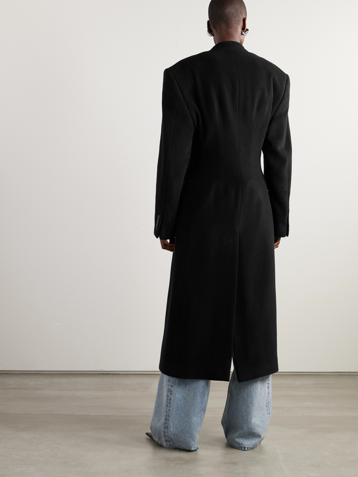 Double-Breasted Oversized Cashmere And Wool-Blend Coat