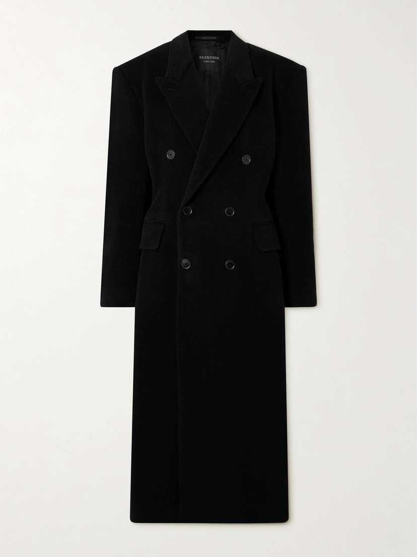 Balenciaga — Double-breasted oversized cashmere and wool-blend coat
