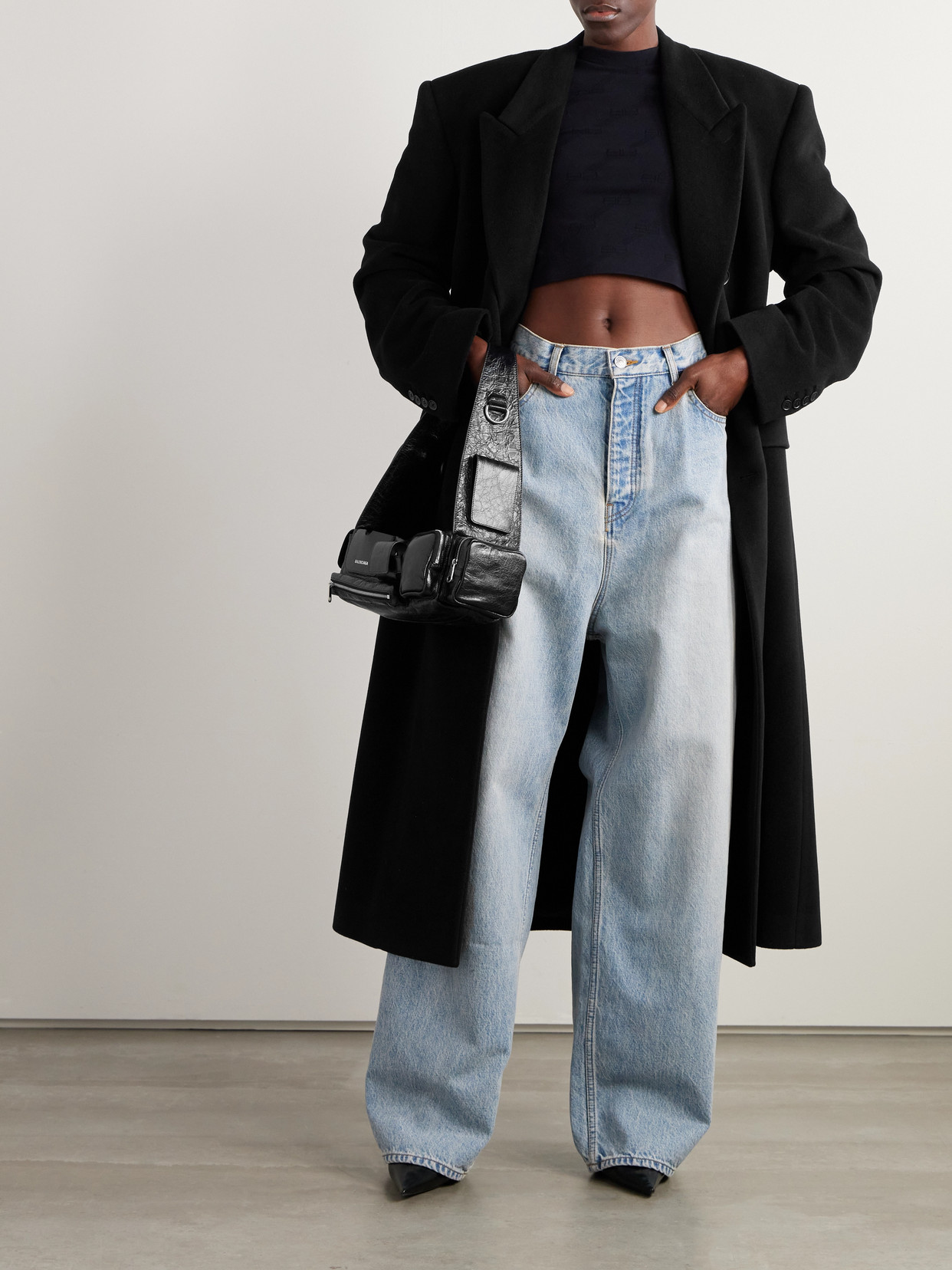 Double-Breasted Oversized Cashmere And Wool-Blend Coat