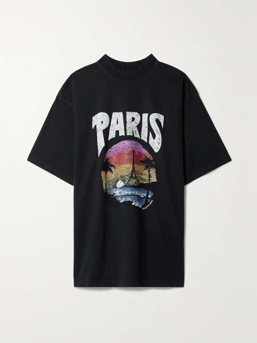 Balenciaga Printed Cotton-jersey T-shirt