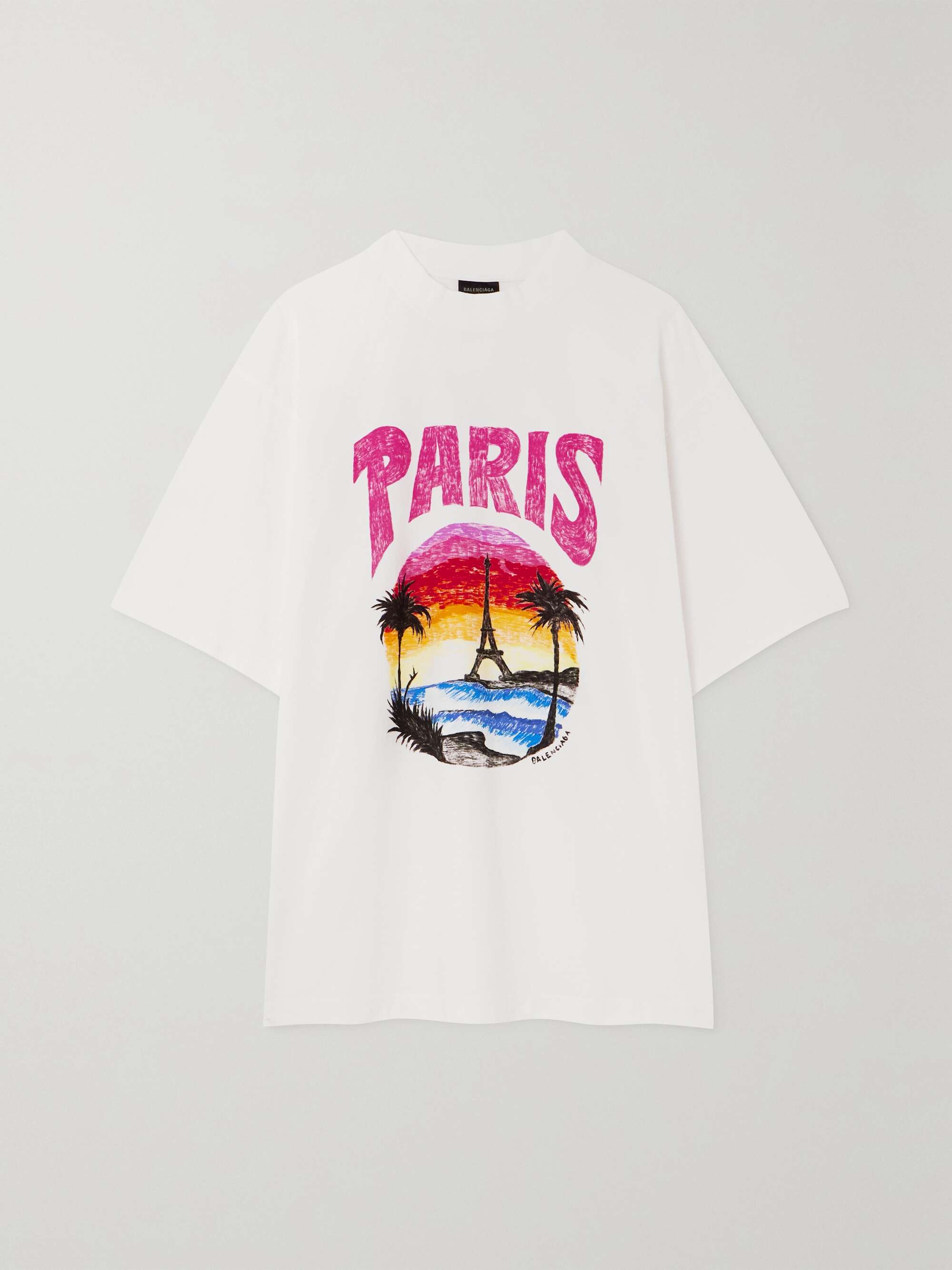 BALENCIAGA Printed stretch-cotton jersey T-shirt | NET-A-PORTER