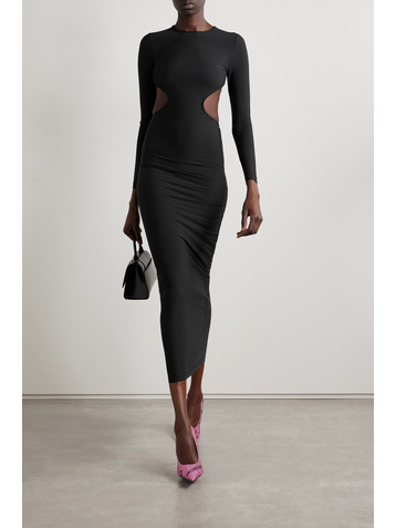 Balenciaga Cutout stretch-jersey maxi dress