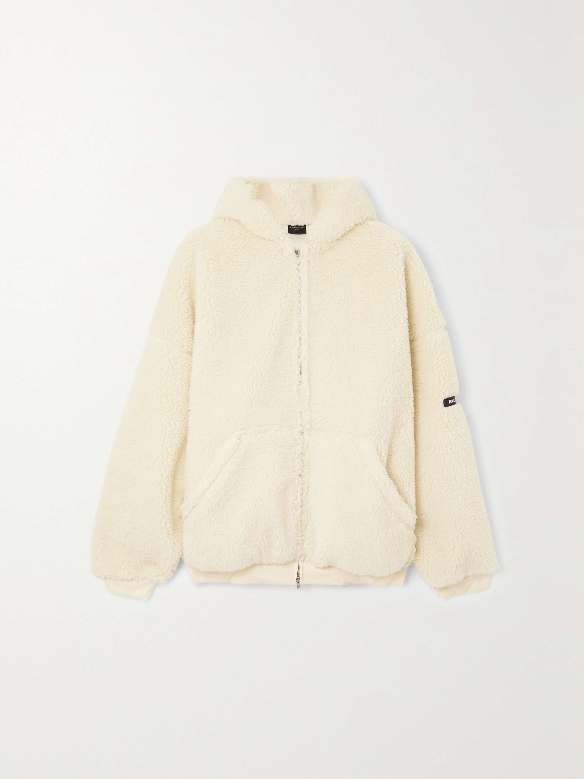 BALENCIAGA Oversized hooded faux shearling jacket | NET-A-PORTER