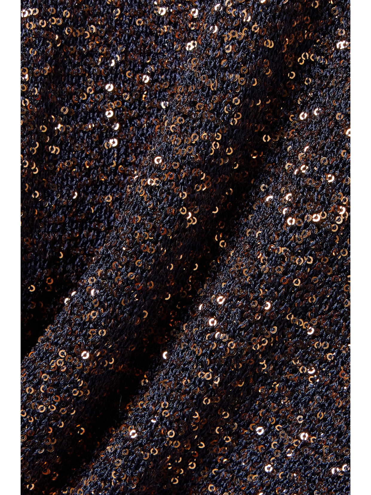 Shop Balenciaga Sequined Stretch-knit Sweater In Brown