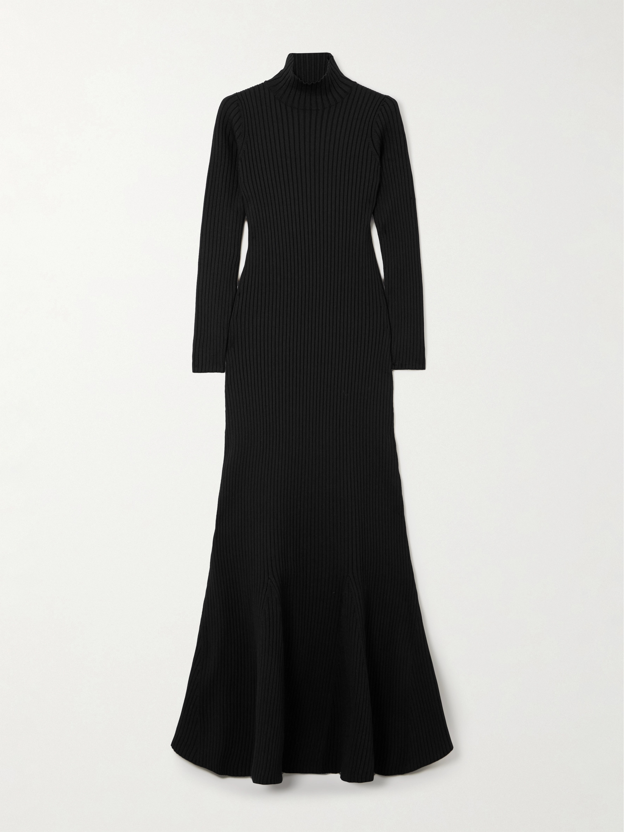 Balenciaga Turtleneck ribbed silk-blend maxi dress thumbnail
