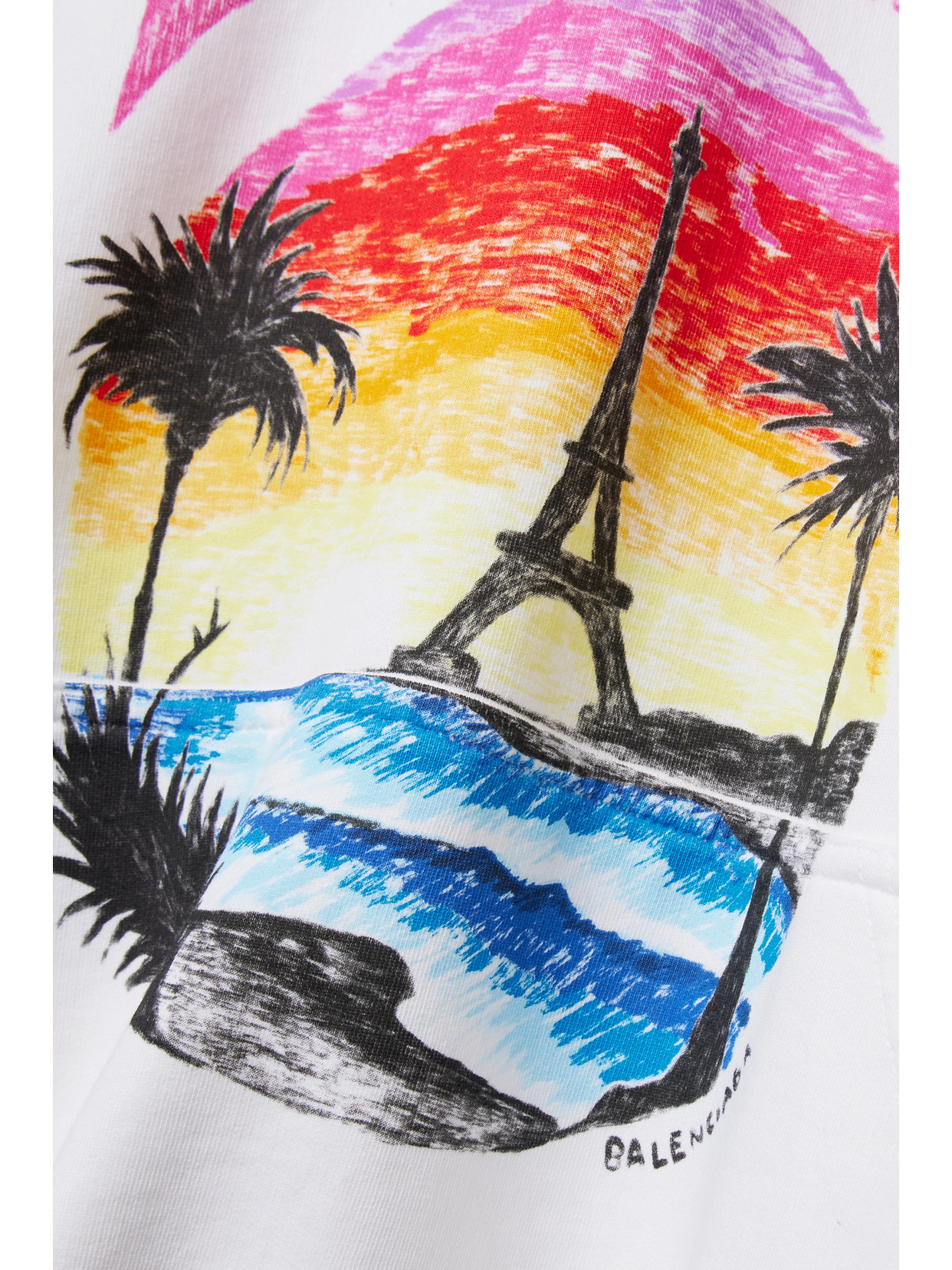 Balenciaga Oversized Printed Cotton-jersey Hoodie In White