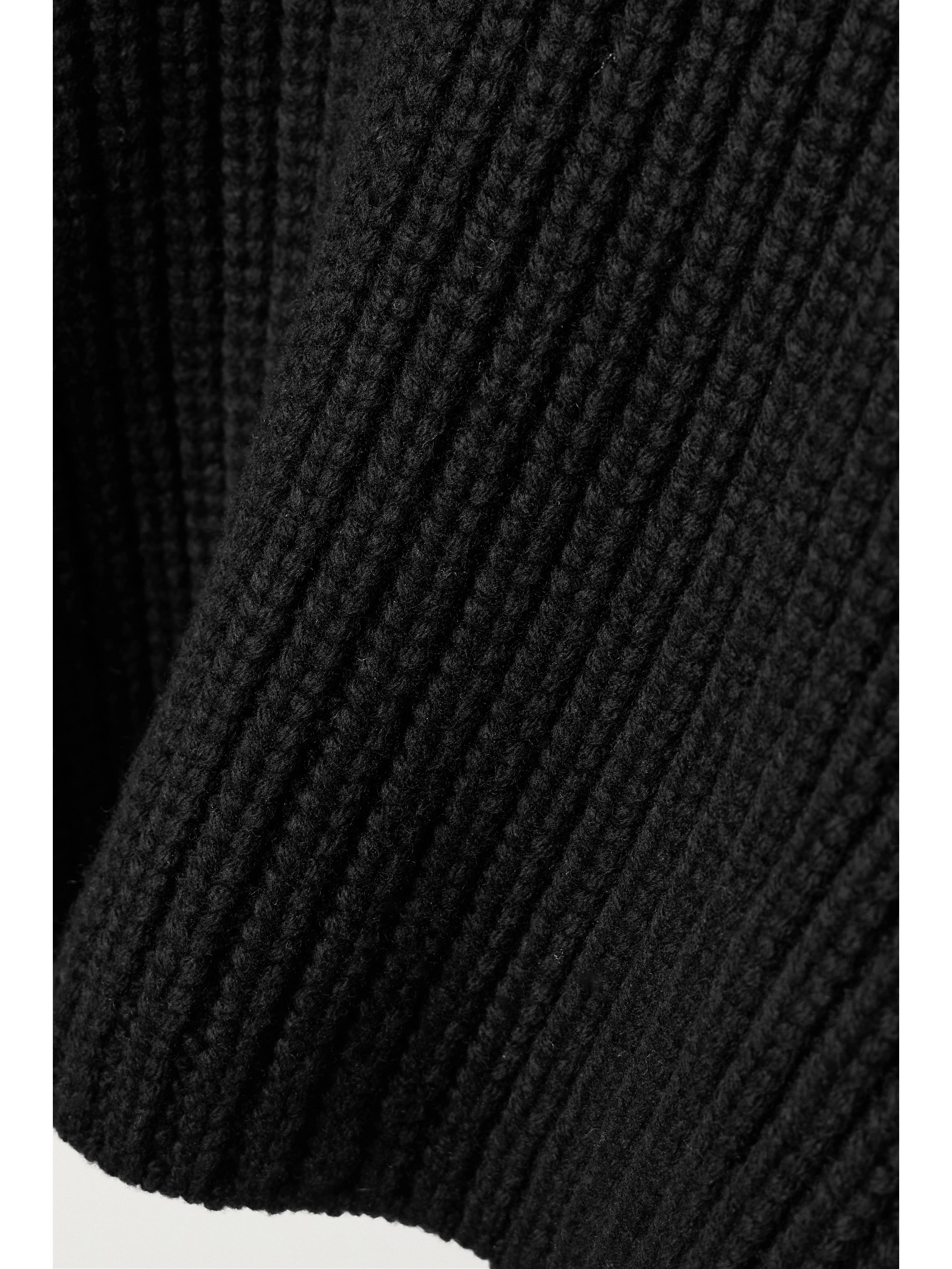 Balenciaga Oversized cropped ribbed wool-blend turtleneck sweater thumbnail