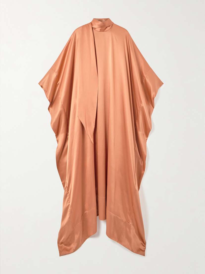 Taller Marmo New Age Pussy-bow Silk-satin Kaftan