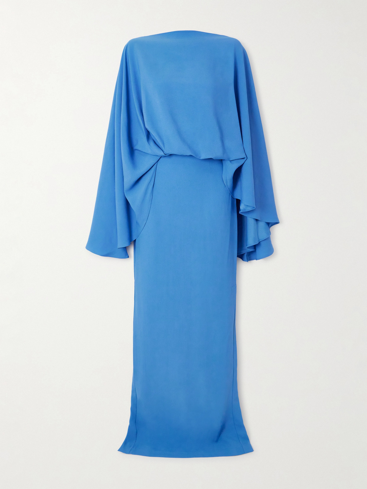 Taller Marmo Eolia Layered Crepe Gown In Blue