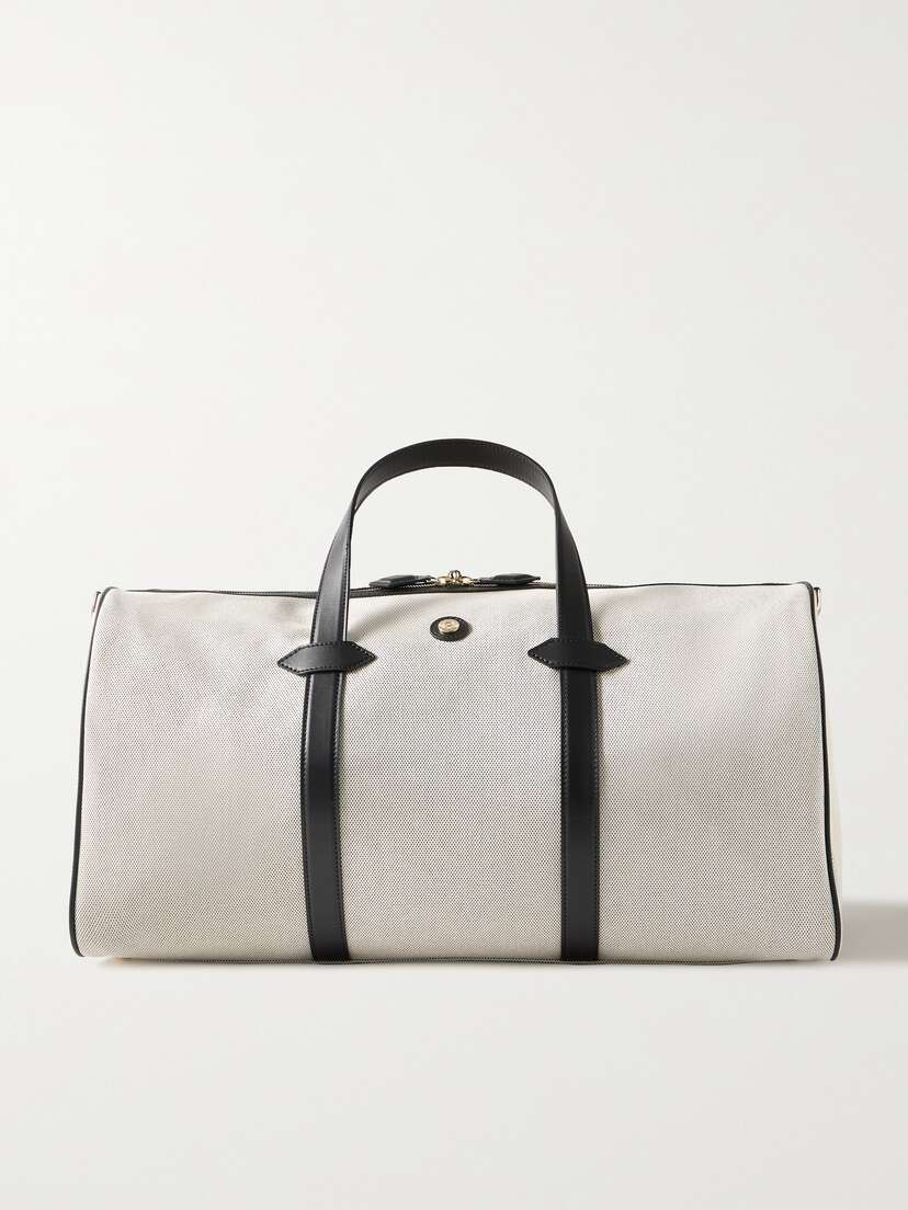 Paravel Main Line Vegan Leather-trimmed Canvas Duffel Bag