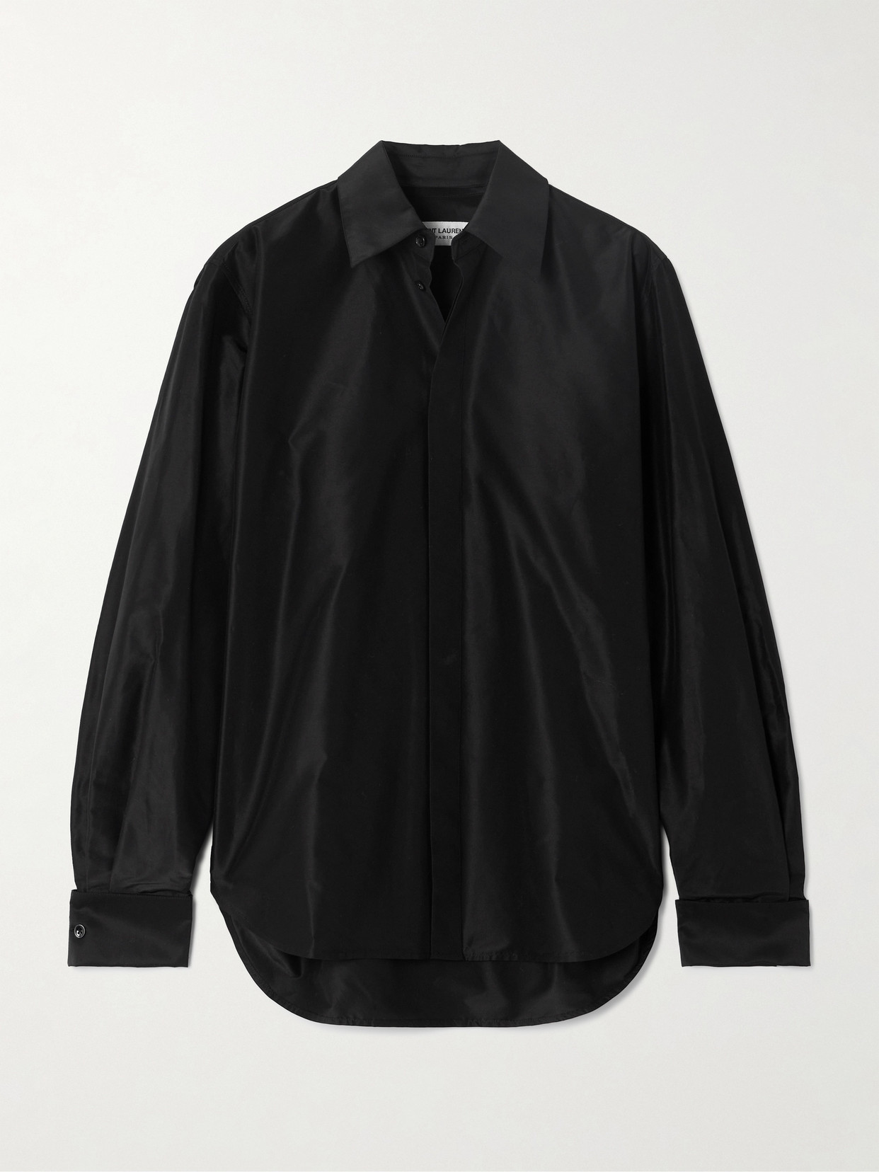 SAINT LAURENT Cotton-taffeta Shirt - Black
