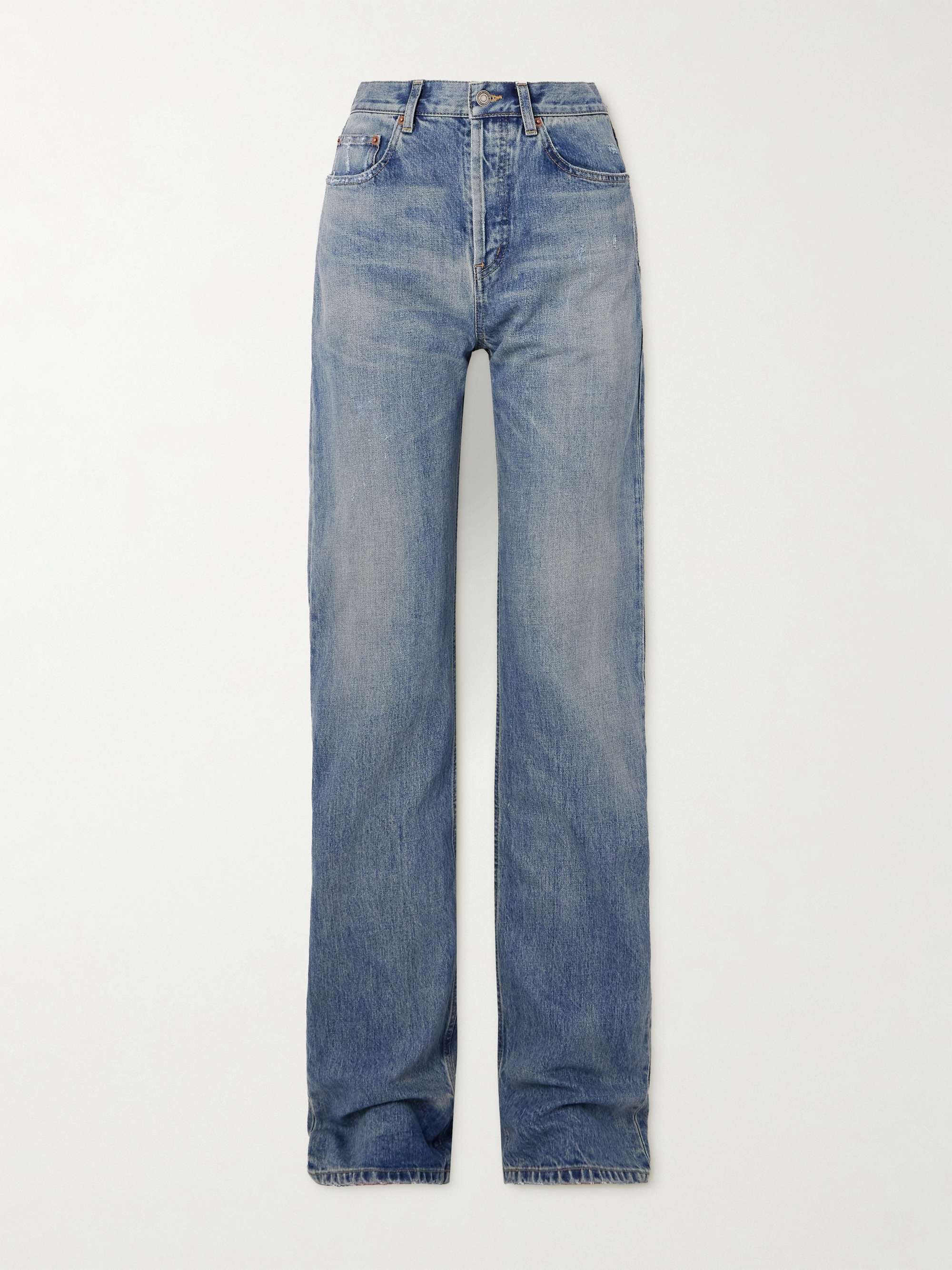 High rise straight leg jeans