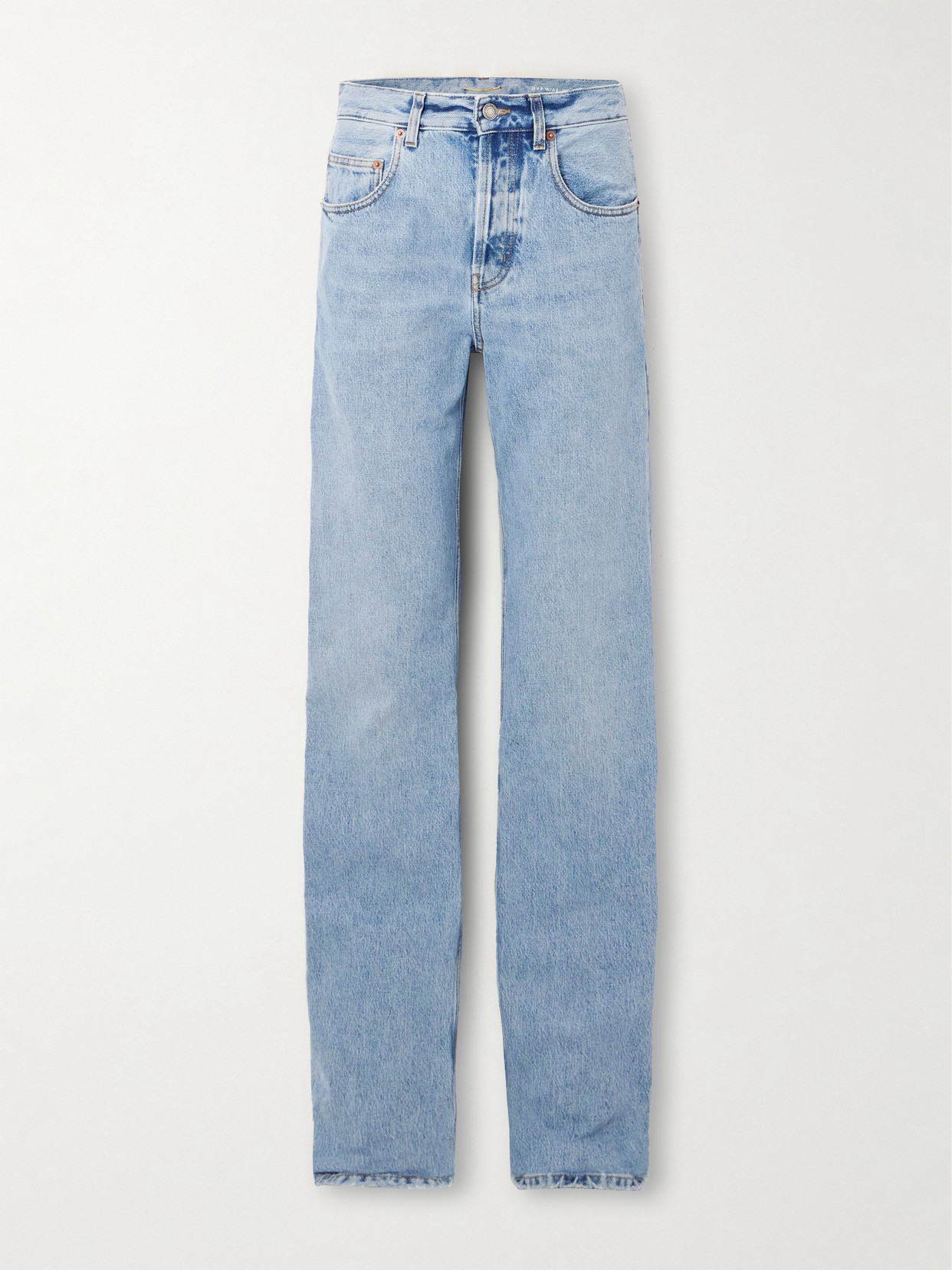 SAINT LAURENT High-rise Straight-leg Jeans - Blue