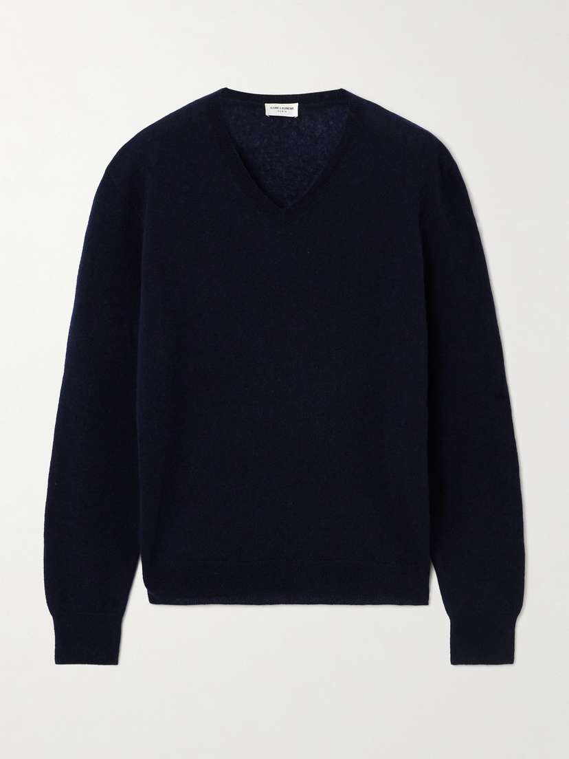 Saint Laurent Cashmere And Silk-blend Sweater