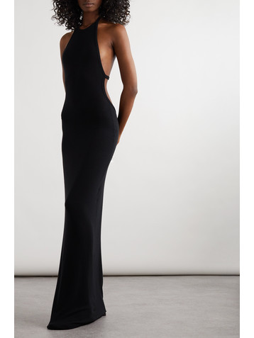 Saint Laurent Open-back stretch-jersey halterneck maxi dress