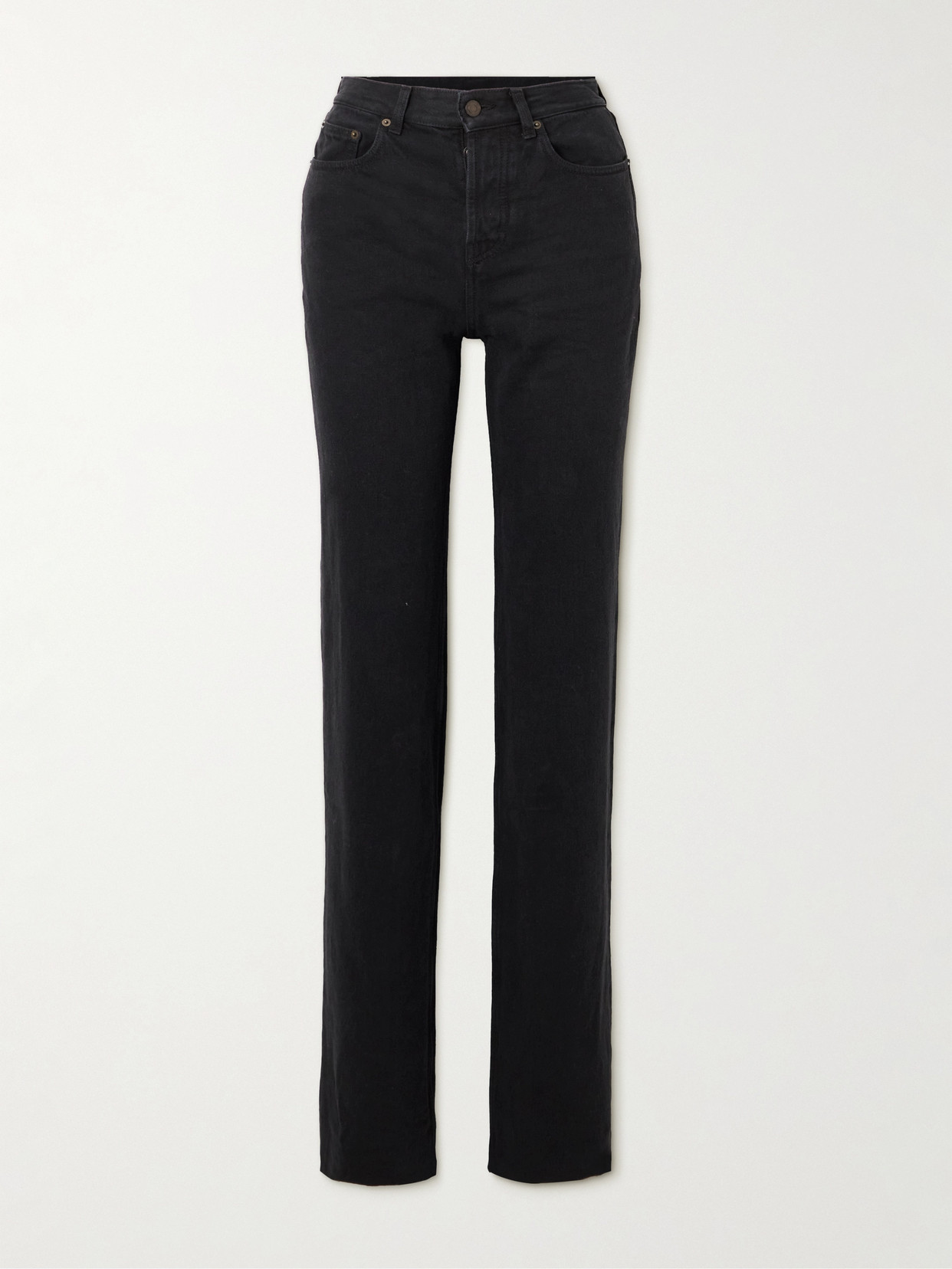 SAINT LAURENT High-rise Slim-leg Jeans - Black