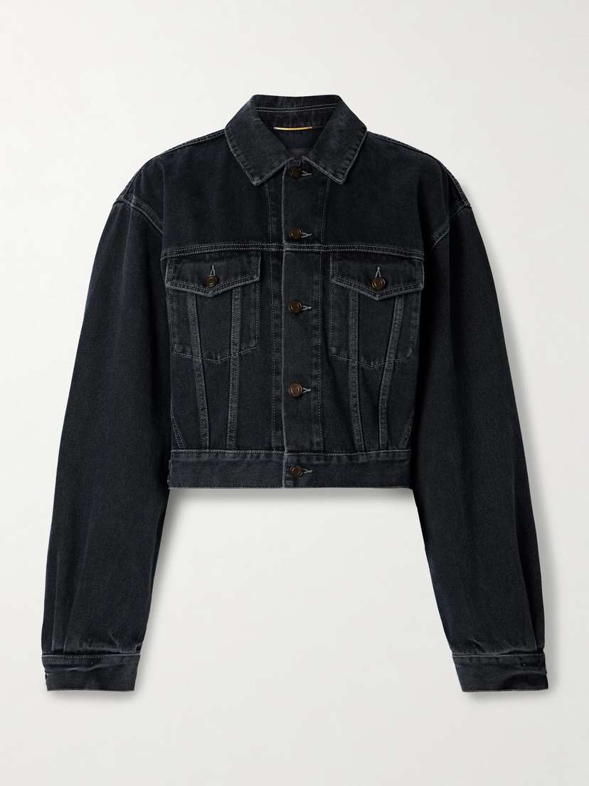 Saint Laurent Cropped Denim Jacket