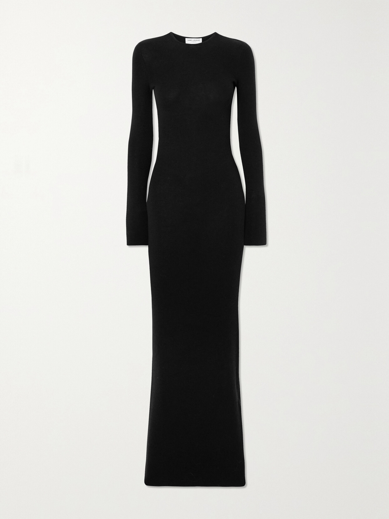 SAINT LAURENT - Open-back Wool, Cashmere And Silk-blend Maxi Dress - Black