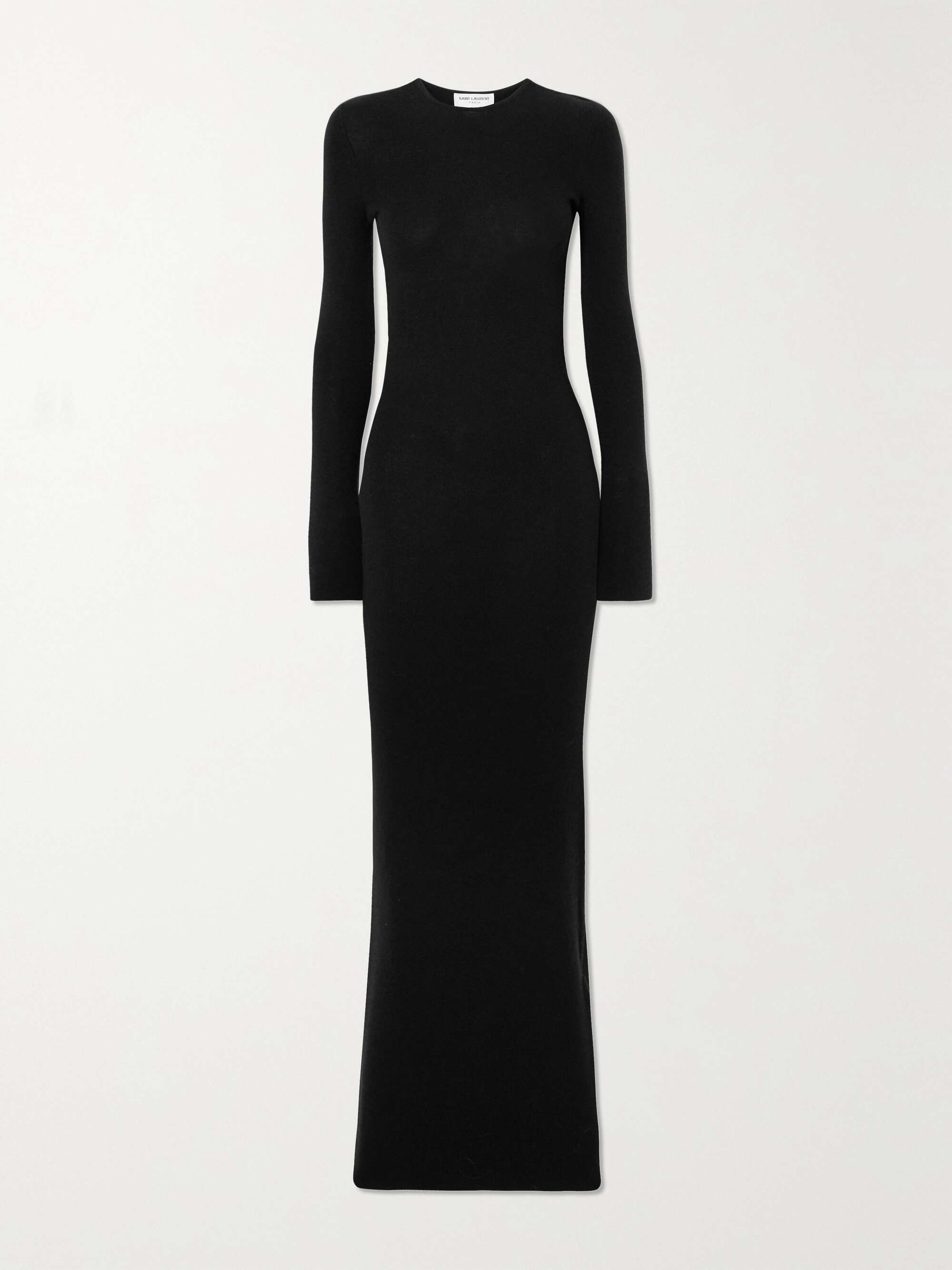 SAINT LAURENT Open-back wool, cashmere and silk-blend maxi dress | NET ...