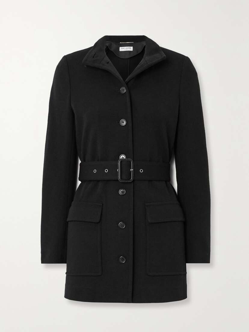 Saint Laurent Belted Wool-blend Jacket