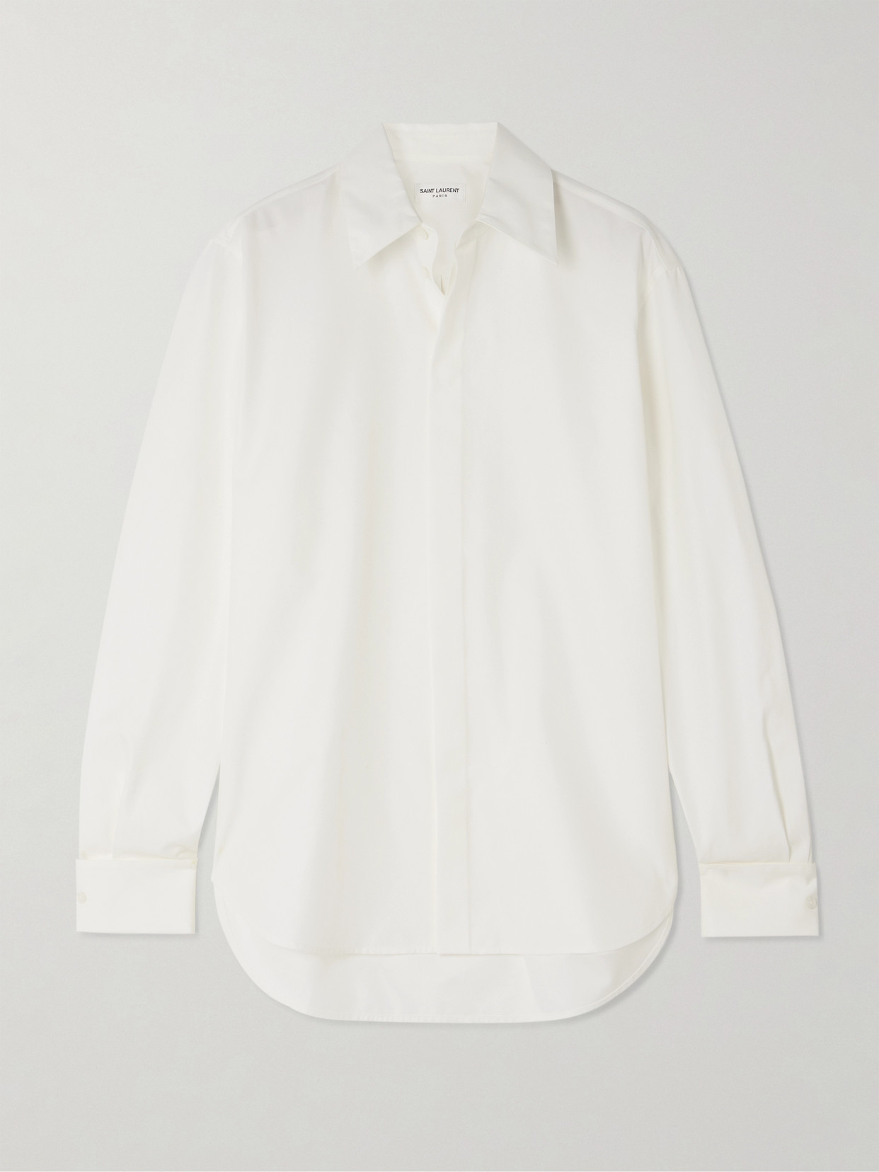 SAINT LAURENT Cotton-taffeta Shirt - White