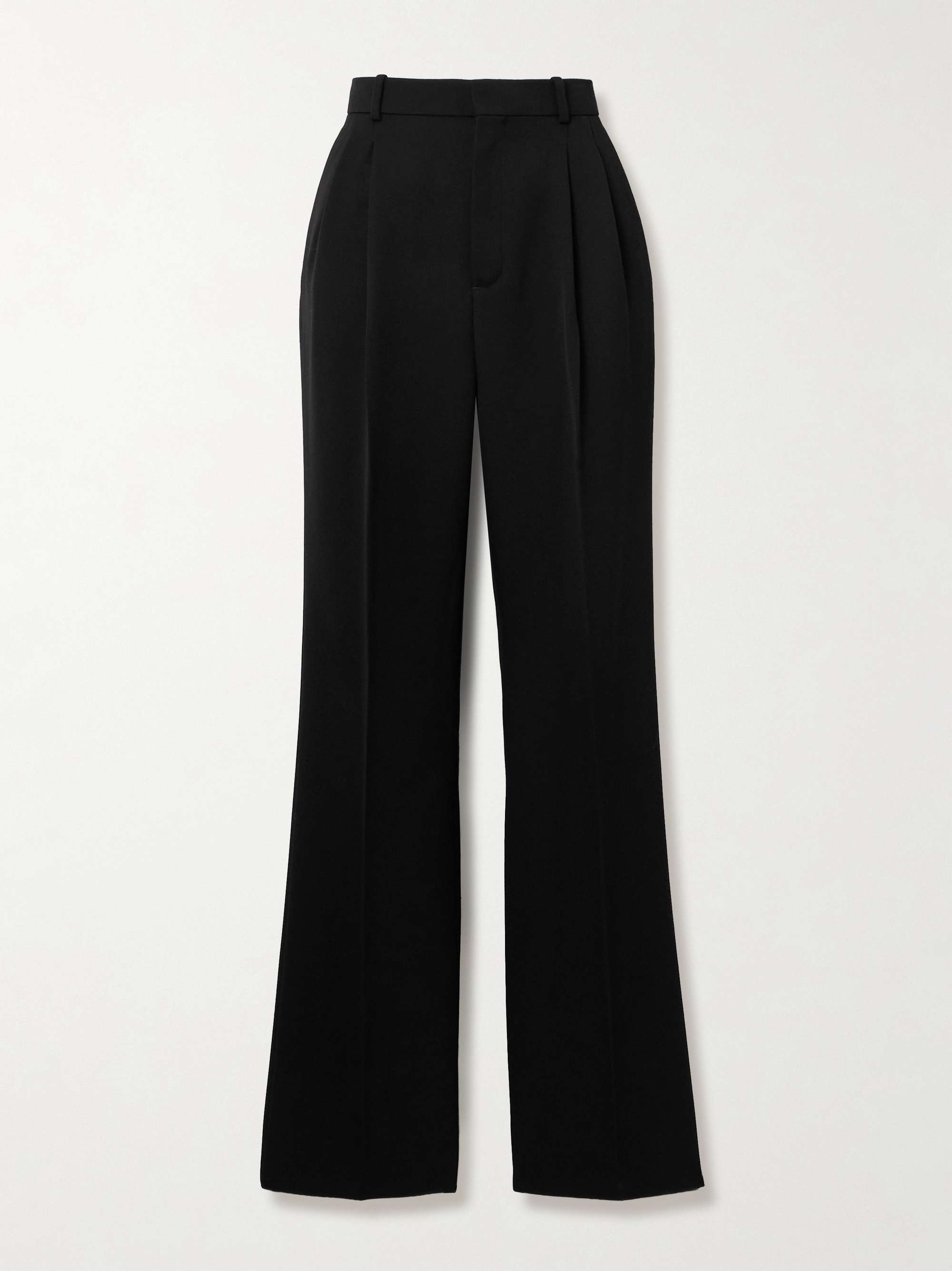 SAINT LAURENT Pleated wool slim-leg pants | NET-A-PORTER