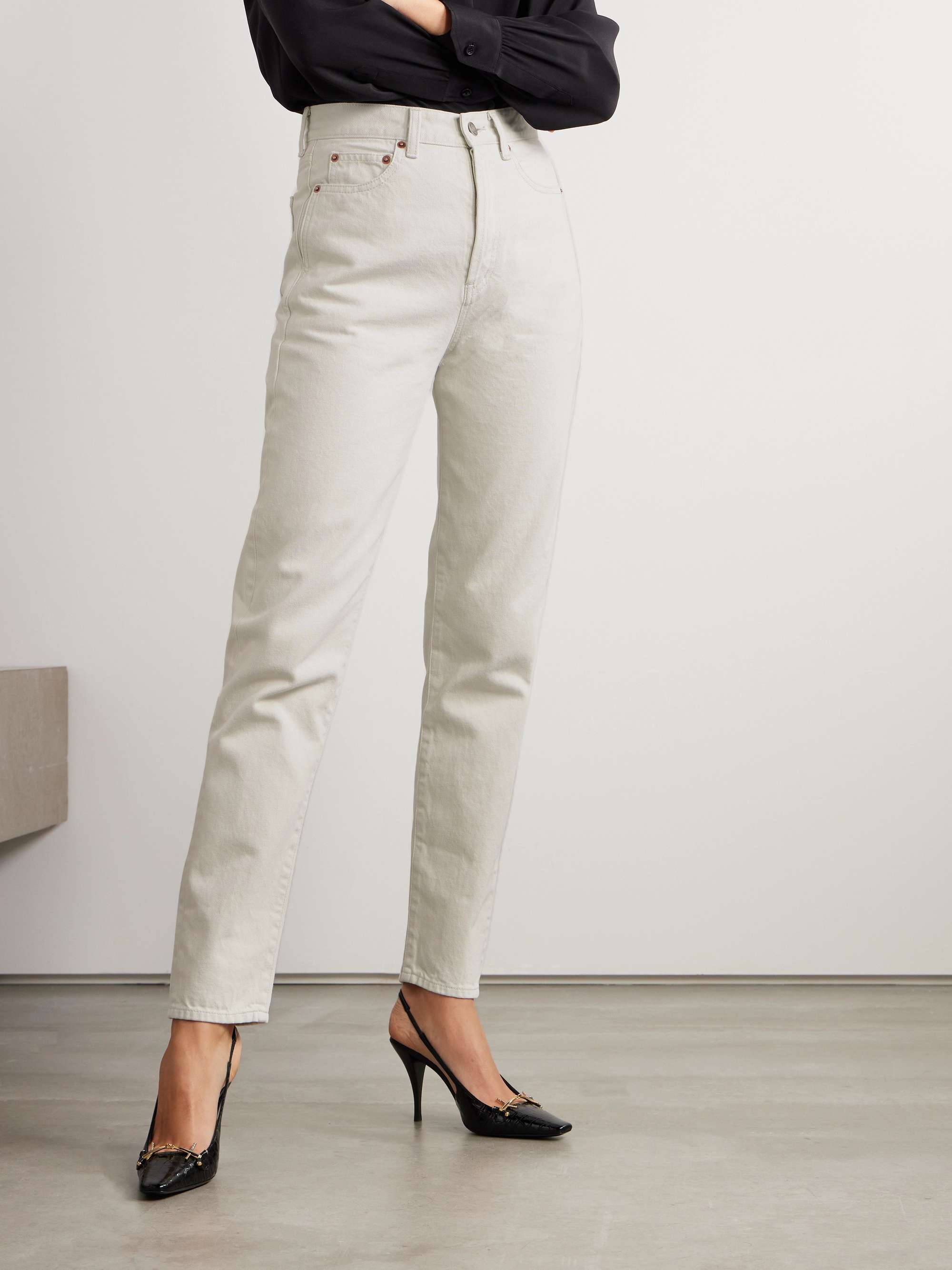 SAINT LAURENT High-rise slim-leg jeans | NET-A-PORTER SAINT LAURENT High-rise slim-leg jeans | NET-A-PORTER