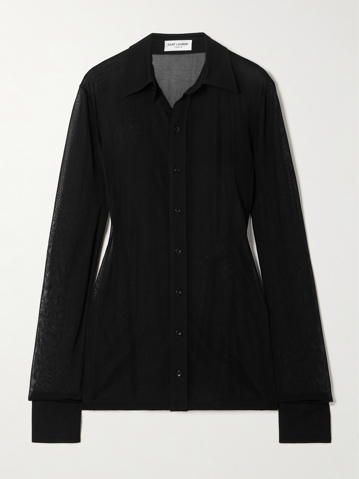 Saint Laurent Jersey Shirt In Black