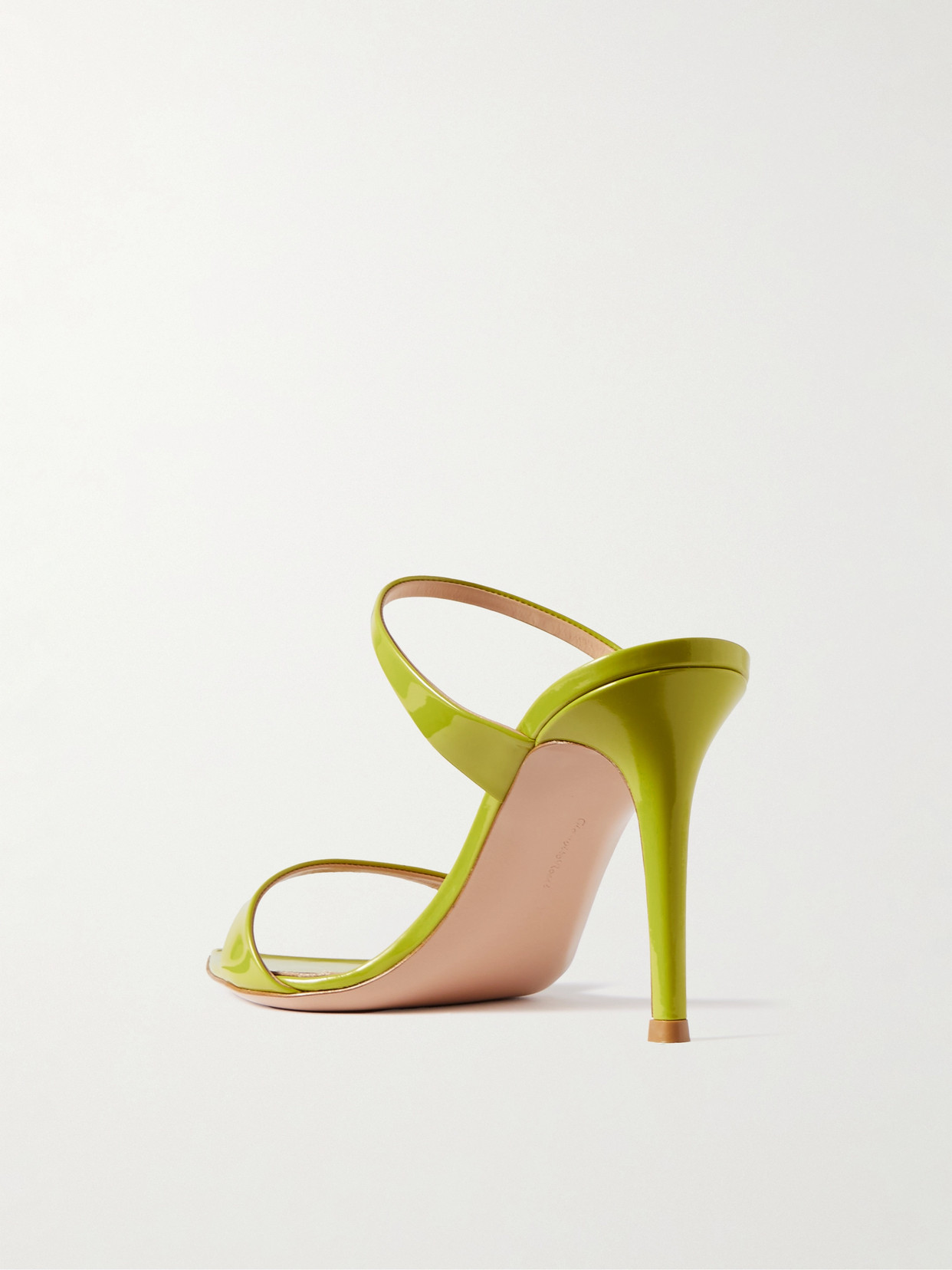 Gianvito Rossi 85 Patent-leather Sandals In Green