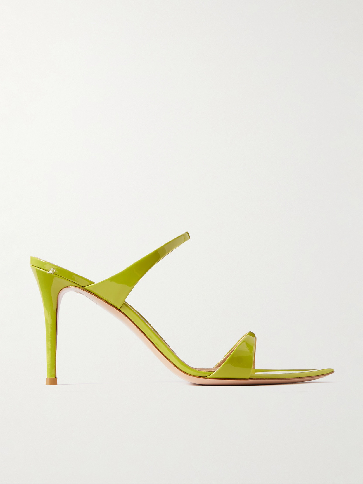 Gianvito Rossi 85 Patent-leather Sandals In Green