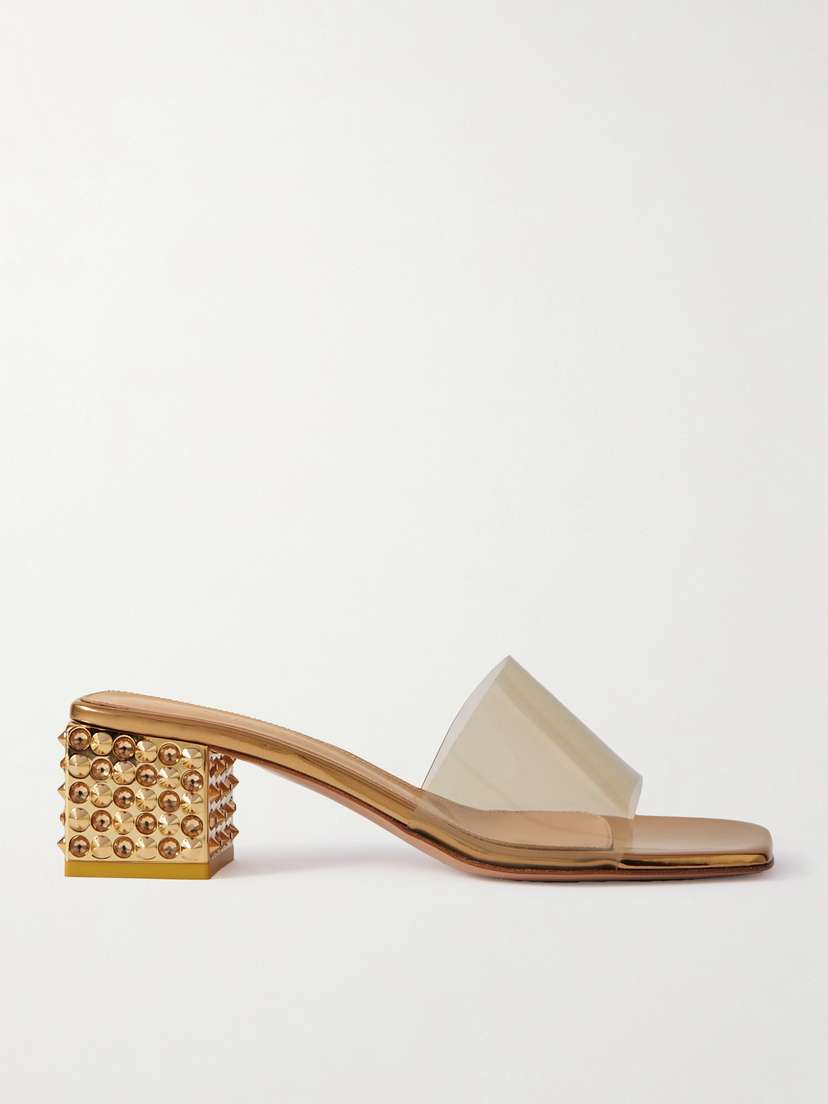 Gianvito Rossi Kara Studded Rubber Mules