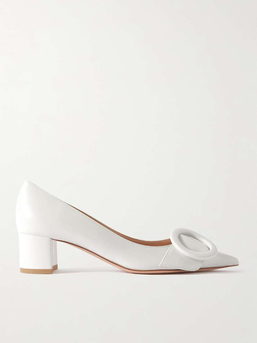 Gianvito Rossi 45 Buckled Leather Pumps