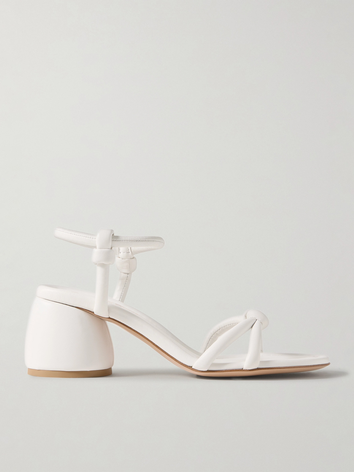 Shop Gianvito Rossi Cassis 60 Leather Sandals In White