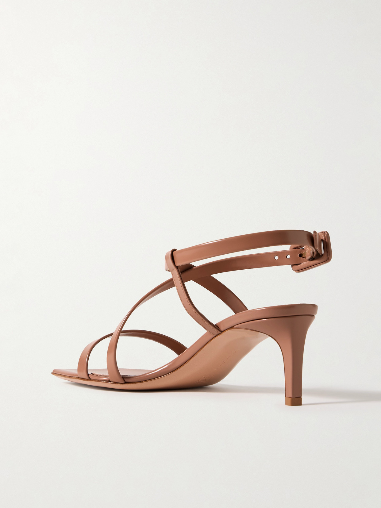Gianvito Rossi Tokio 55 Patent-leather Sandals In Neutrals
