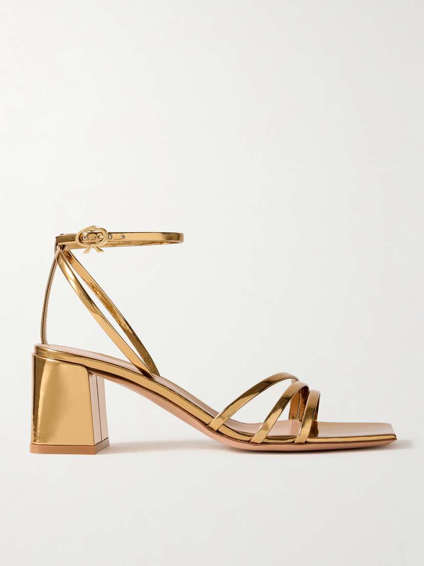 Gianvito Rossi Metal 55 Metallic Patent-leather Sandals
