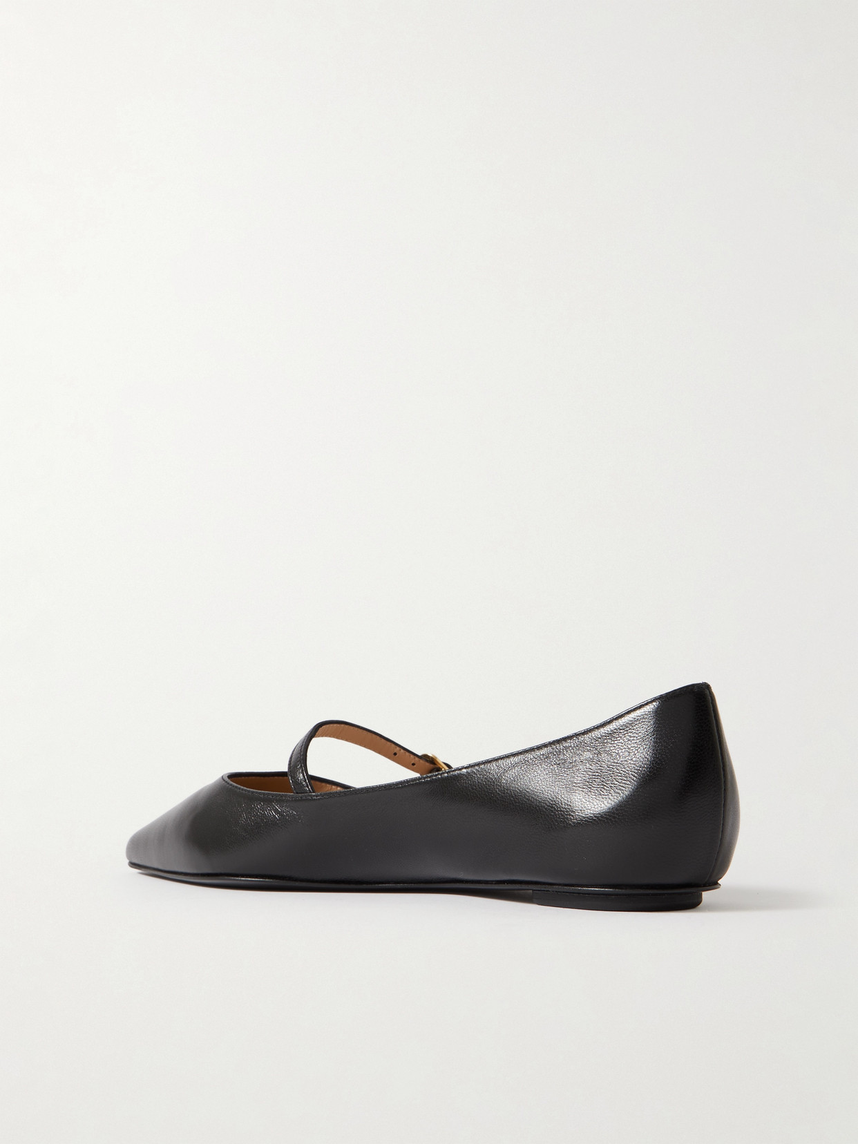 Emilia Leather Mary Jane Point-Toe Flats