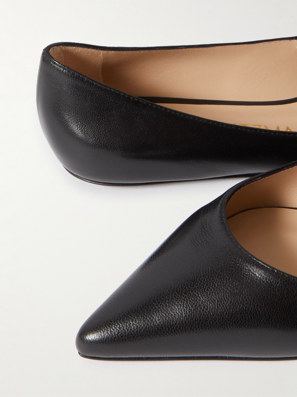 Emilia Leather Mary Jane Point-Toe Flats