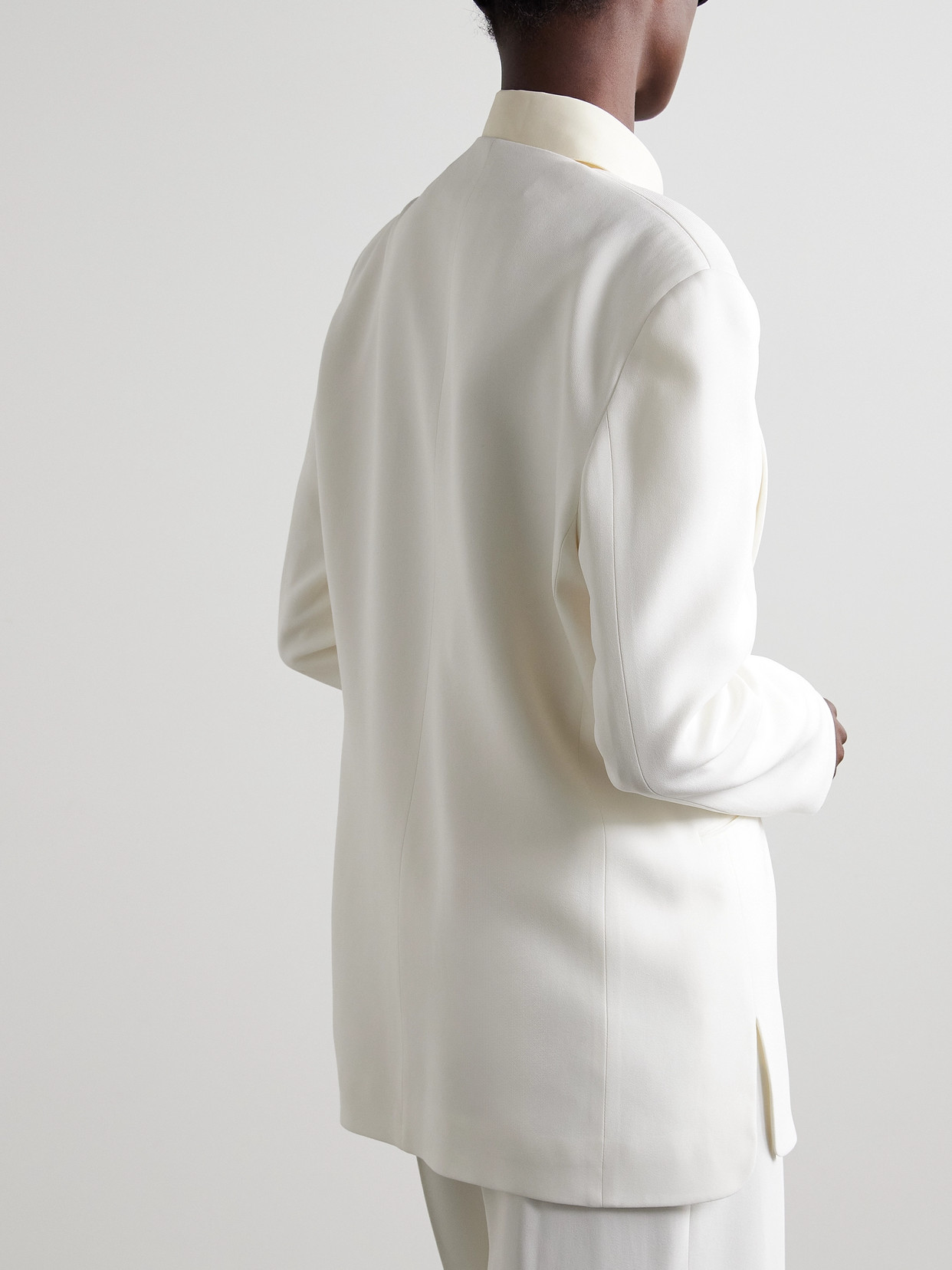 The Row Alda Double-breasted Blazer Jacket In White