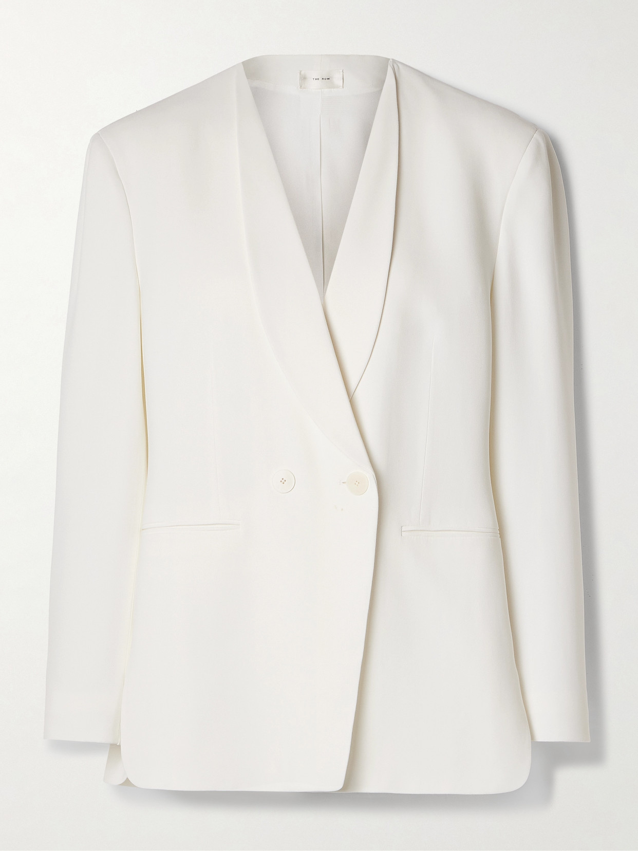 The Row Alda Double-breasted Blazer Jacket In White