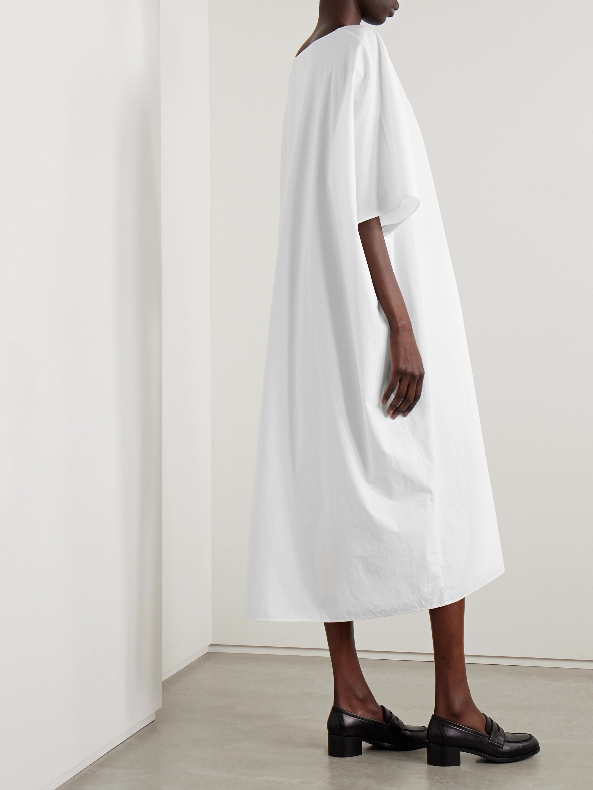 The Row Isora oversized cotton-poplin midi dress thumbnail
