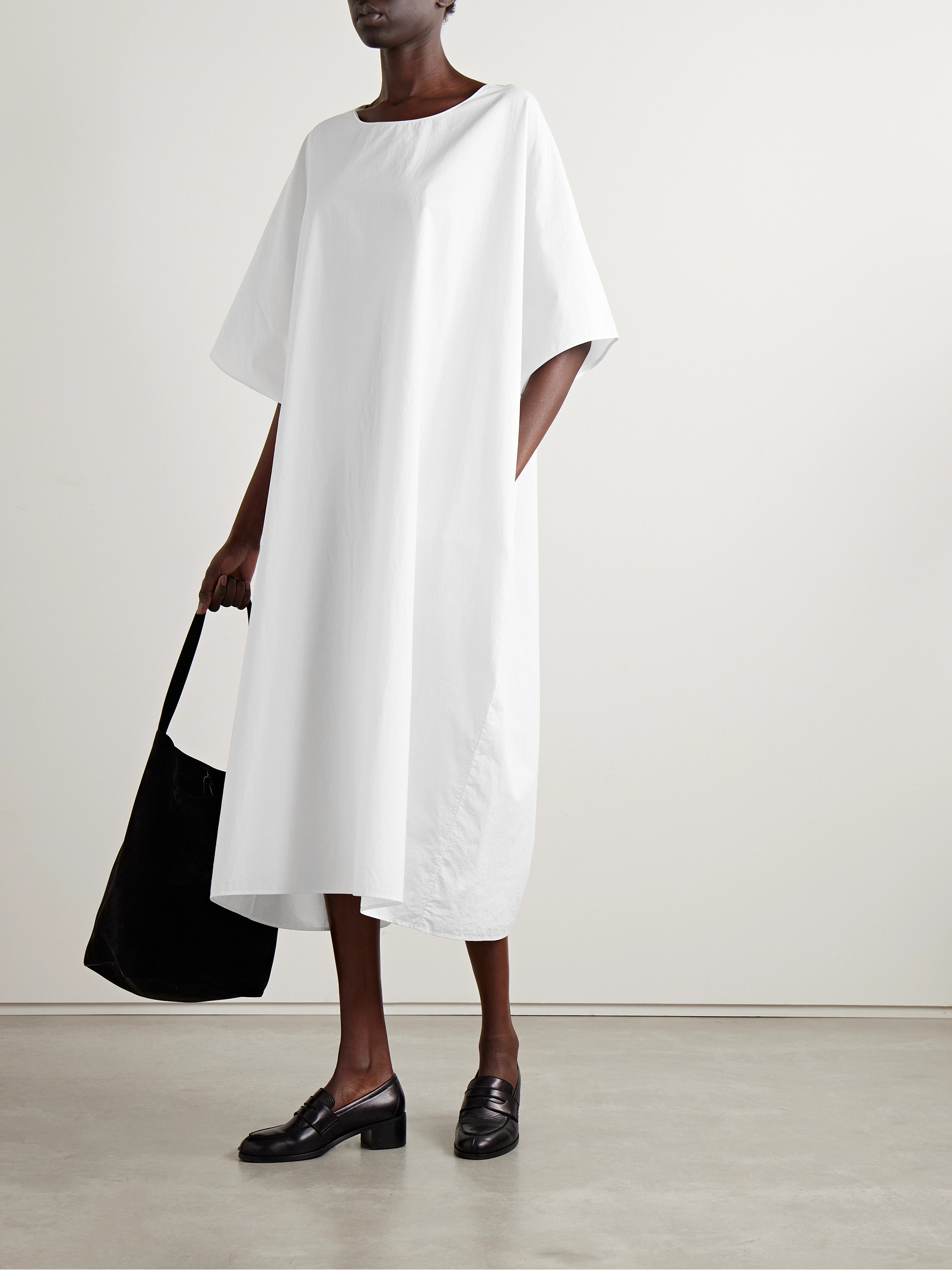 The Row Isora oversized cotton-poplin midi dress