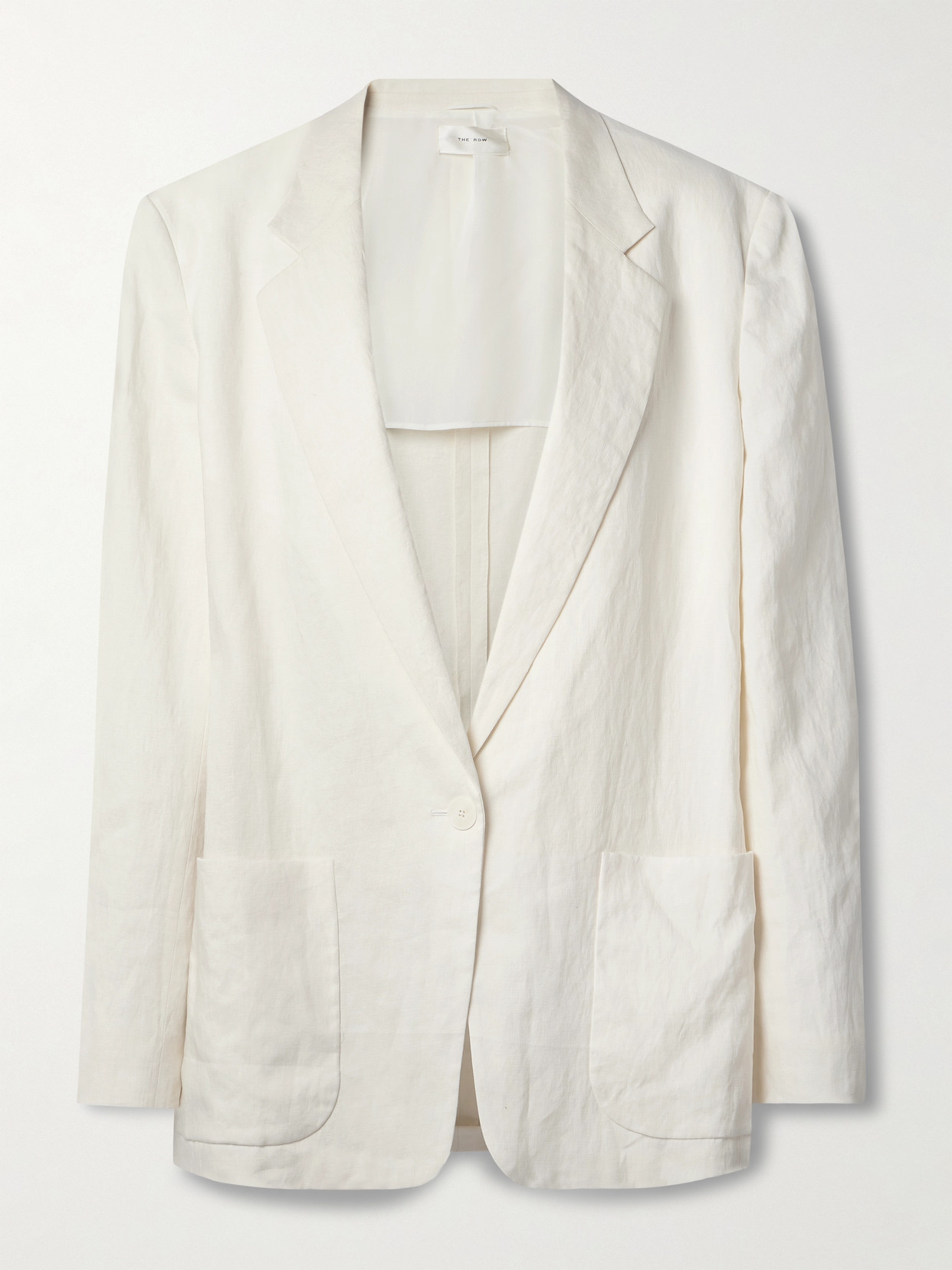 Shop The Row Enza Linen Blazer In Off-white