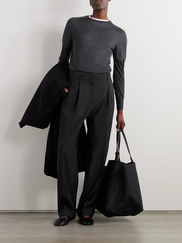 The Row Tor pleated grain de poudre wool pants