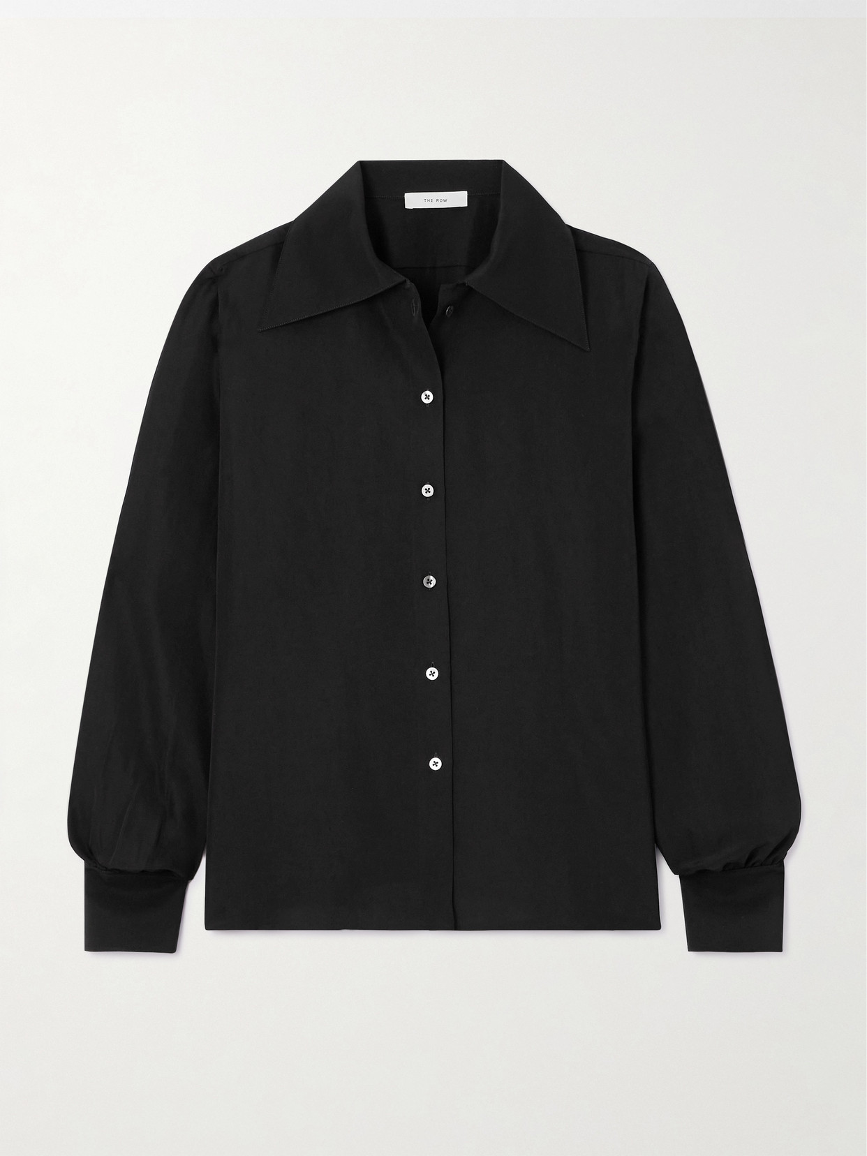 The Row Conan Silk Shirt In Black