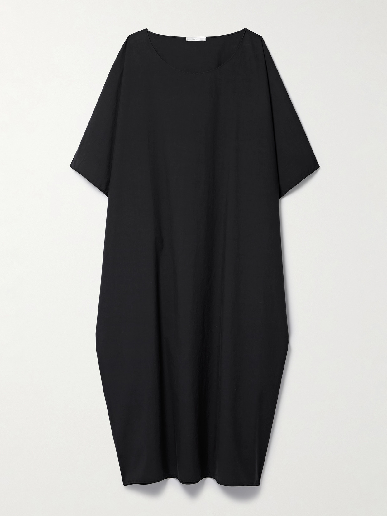 The Row Isora Oversized Cotton-poplin Midi Dress In Black