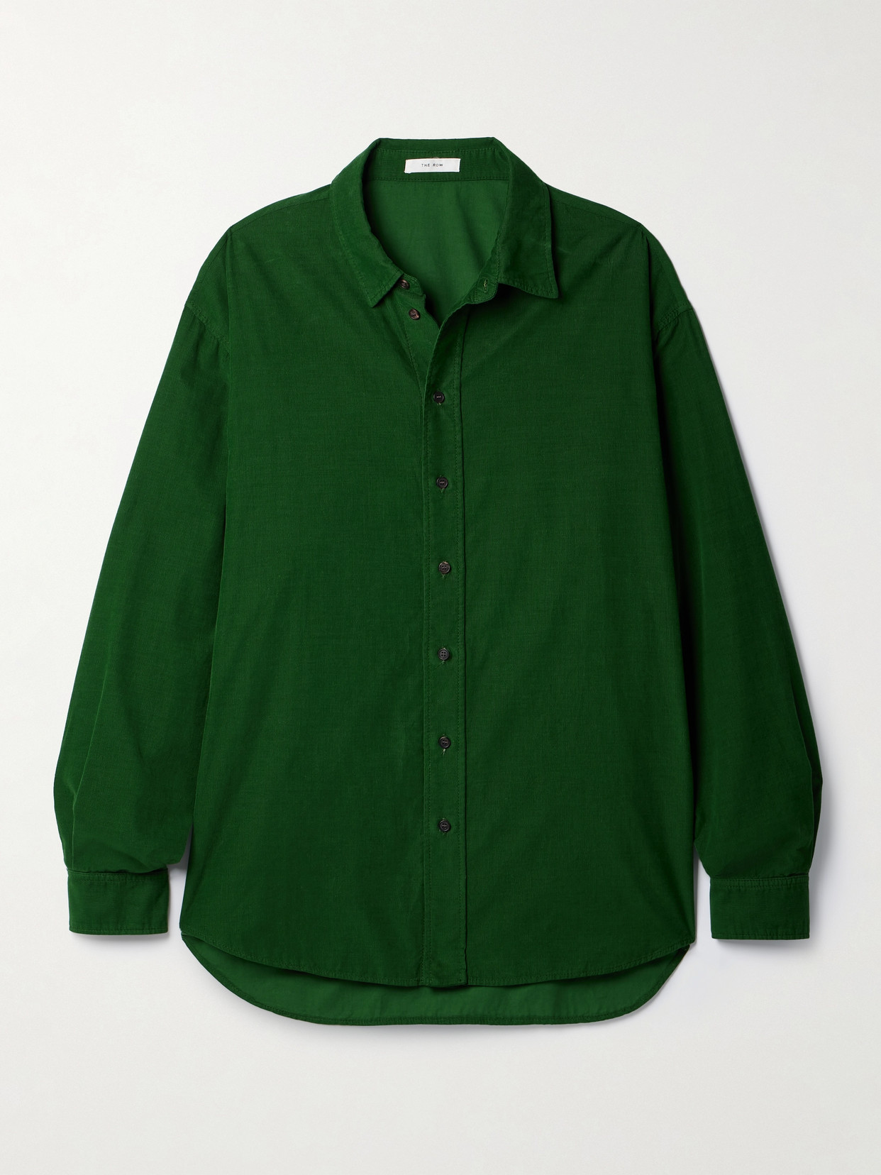 The Row - Penna Oversized Cotton-corduroy Shirt - Green