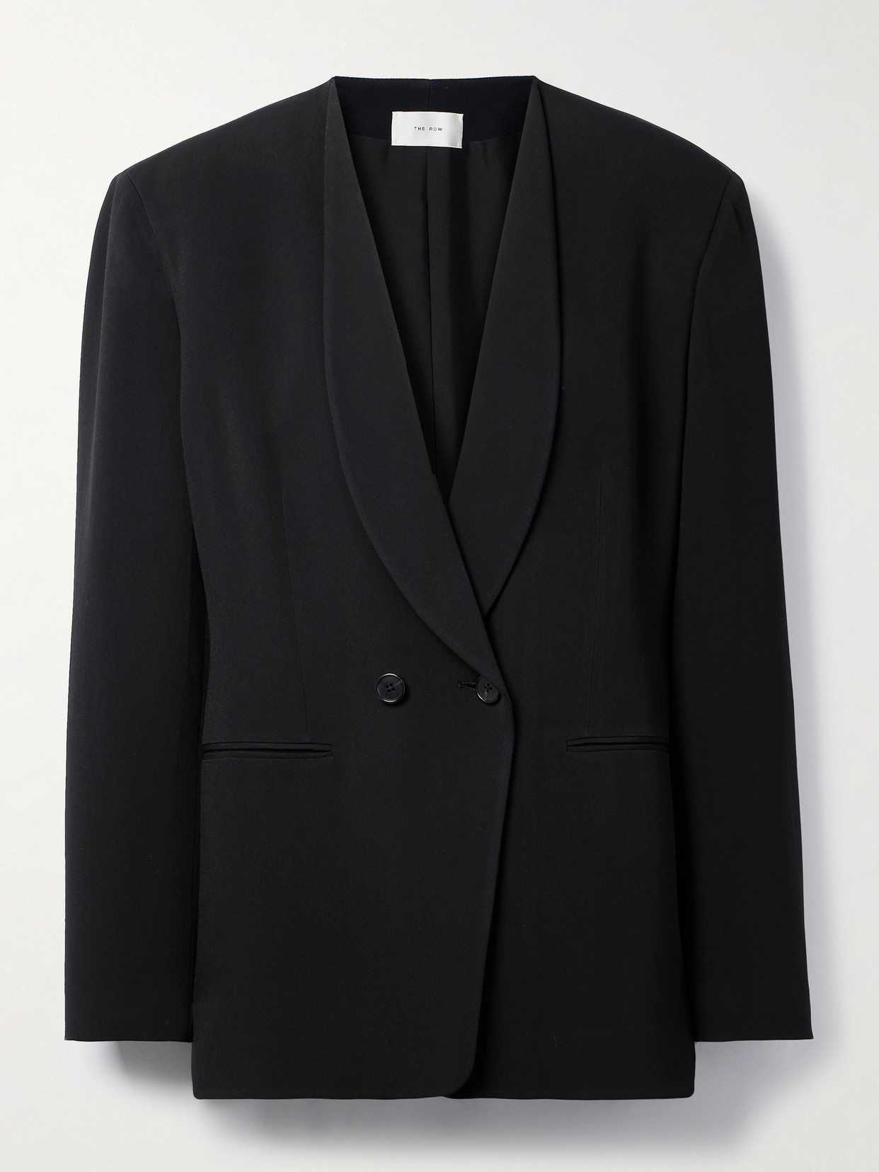 The Row Alda Double-breasted Blazer Jacket In Black