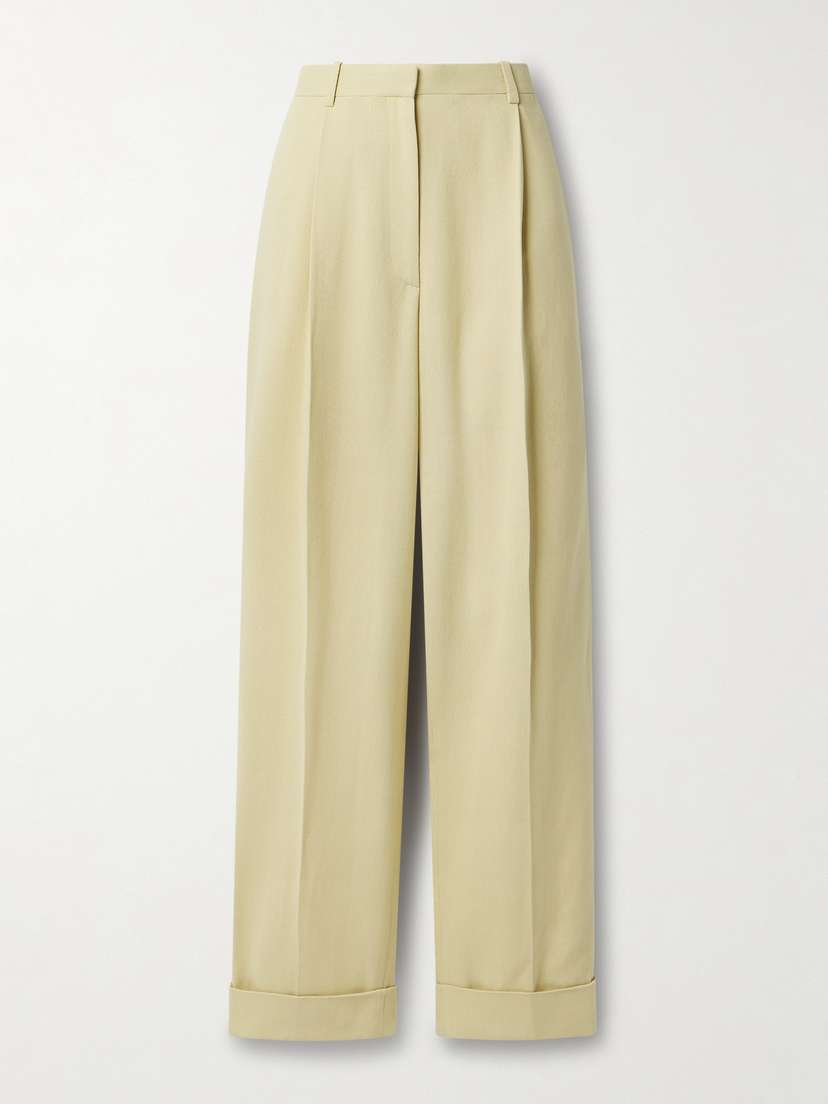 The Row — Tor pleated woven wide-leg pants