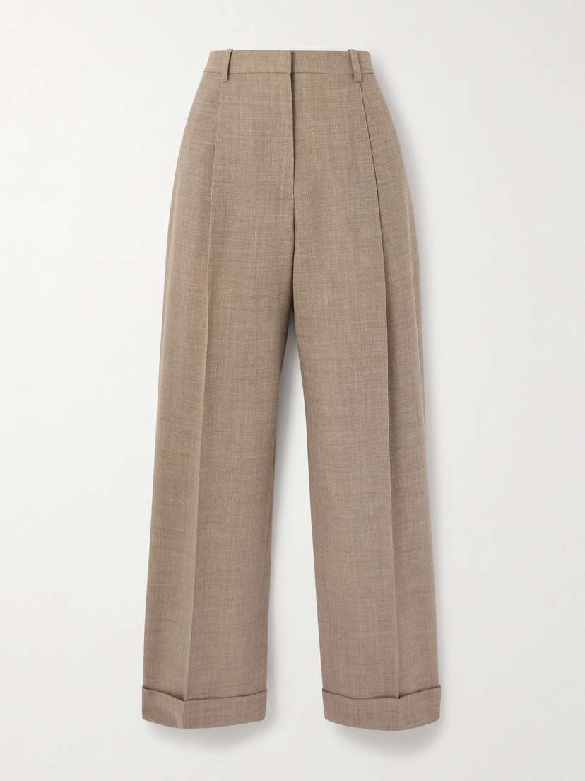 The Row Tor Pleated Grain De Poudre Wool Pants