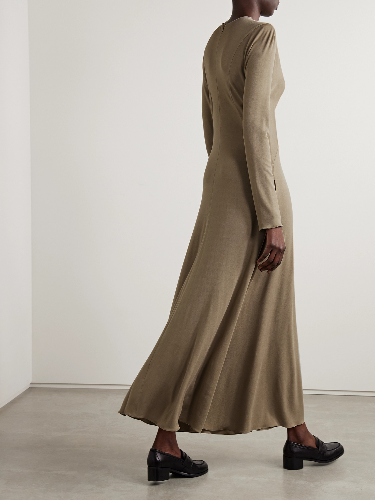 The Row Venusia Jersey Maxi Dress In Neutrals